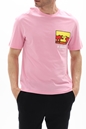 JACK & JONES-Ανδρικό t-shirt JACK & JONES 12230685 JORKEITHHARING FRONT ροζ